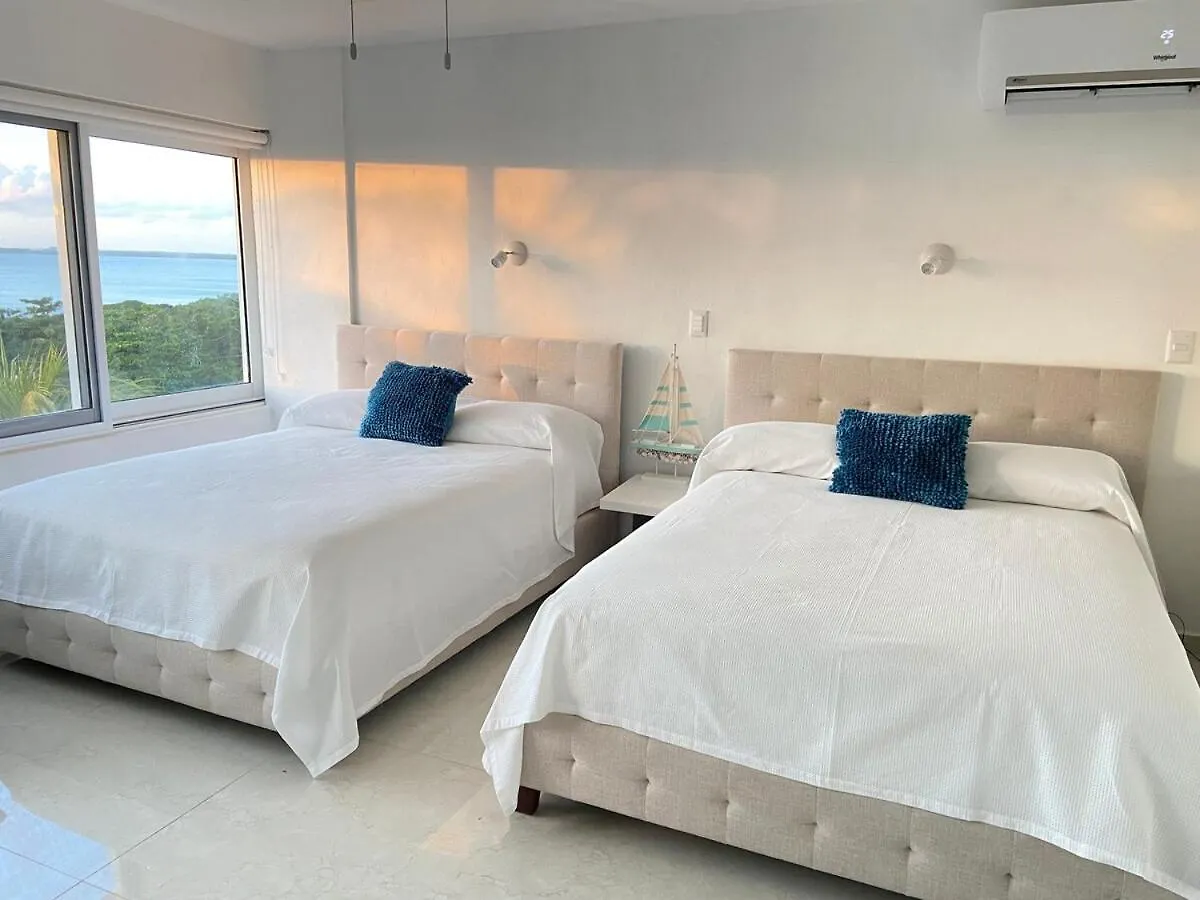 Apartment Beach Front And Lagoon View Condo In Cancun Mexico